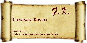 Fazekas Kevin névjegykártya